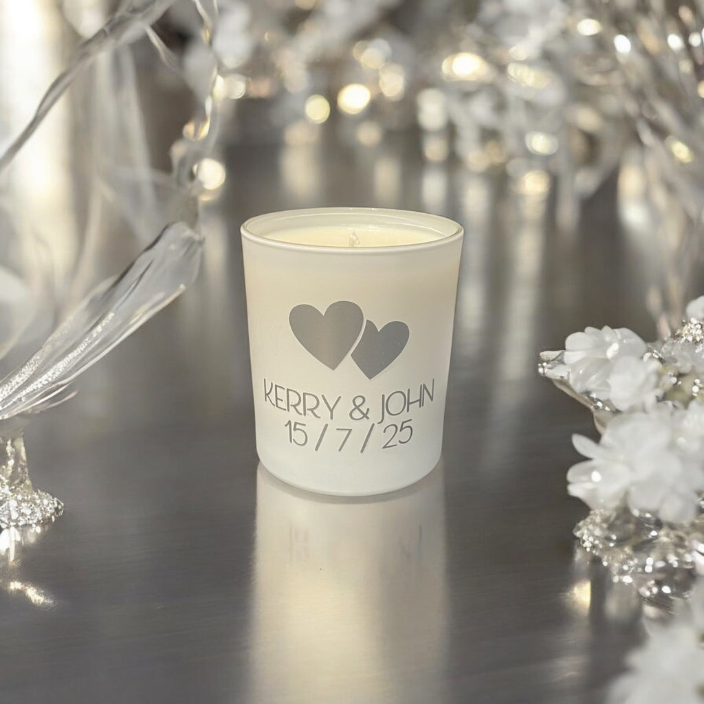 Soy Wax Scented Candle - Personalised Love - white
