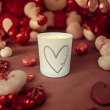 Load image into Gallery viewer, Soy Wax Scented Candle - Personalised Heart - white

