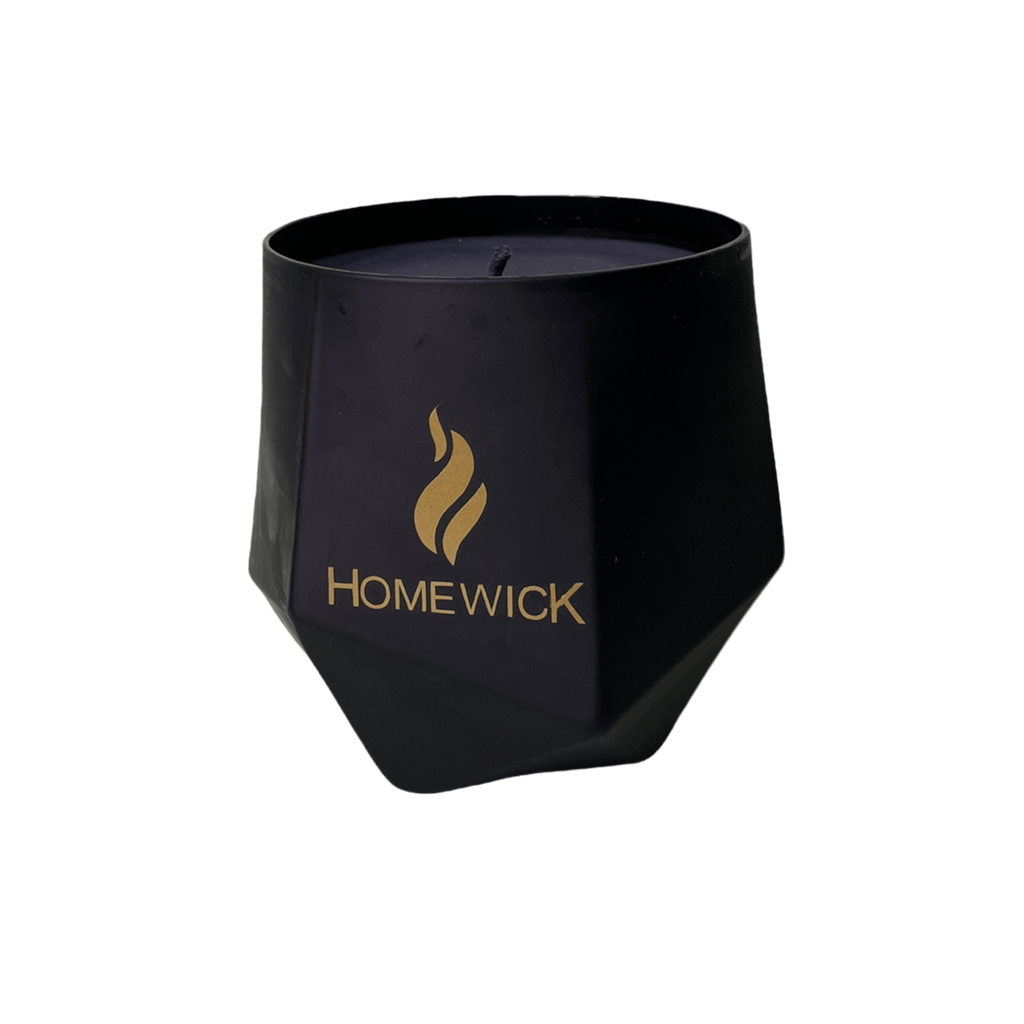 Soy Wax Scented Candle - Geometric - Black