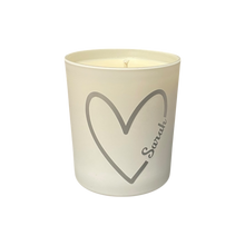 Load image into Gallery viewer, Soy Wax Scented Candle - Personalised Heart - white
