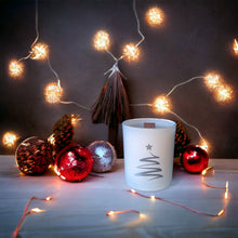 Load image into Gallery viewer, Soy Wax Scented Candle - Christmas Tree - white
