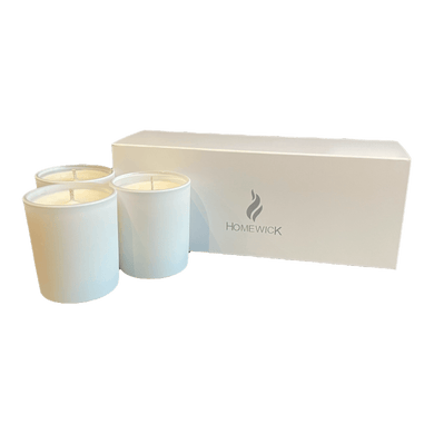 Soy Wax Scented Candle Trio - Gift Set - White - Homewick