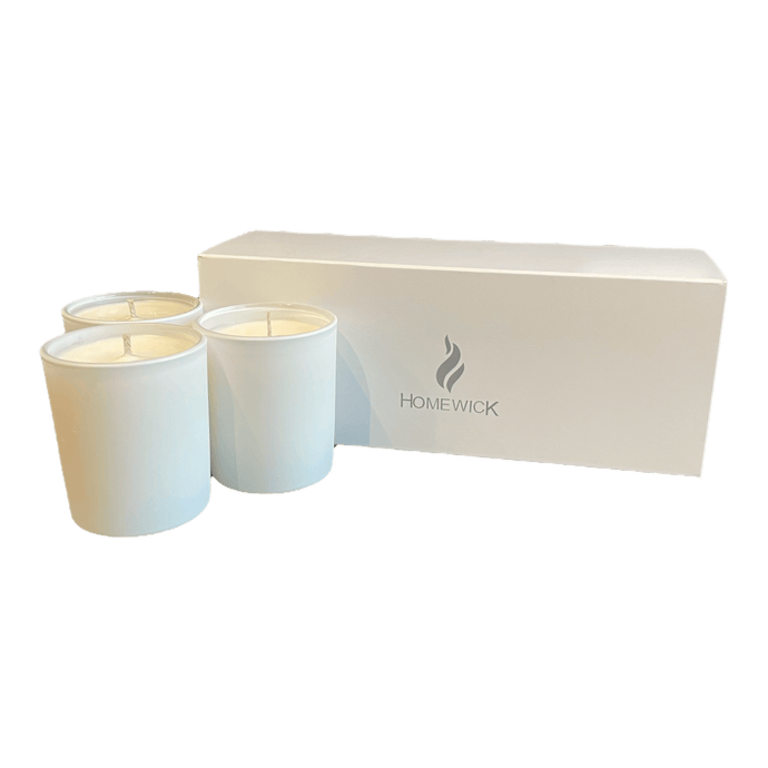Soy Wax Scented Candle Trio - Gift Set - White - Homewick