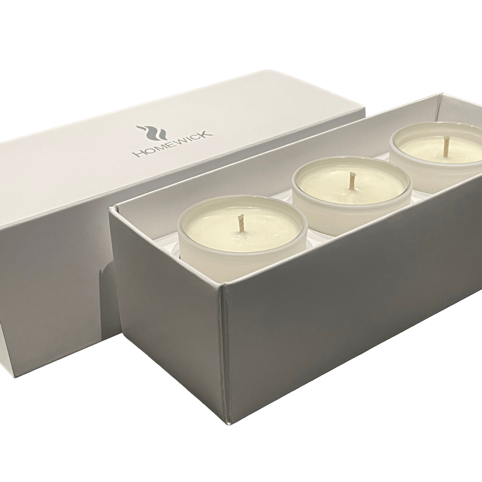 Soy Wax Scented Candle Trio - Gift Set - White - Homewick