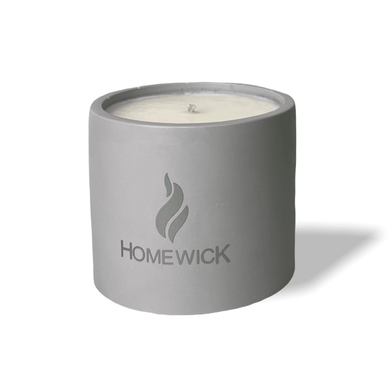 Soy Wax Scented Candle - Medium - Pastel Grey - Homewick