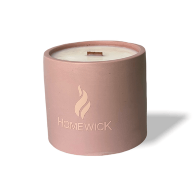 Soy Wax Scented Candle - Medium - Pastel Pink - Homewick